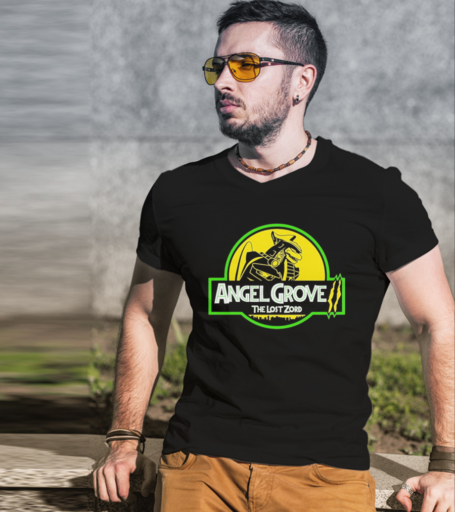 Angel Grove The Lost Zord Dinosaur Robot T-Shirt