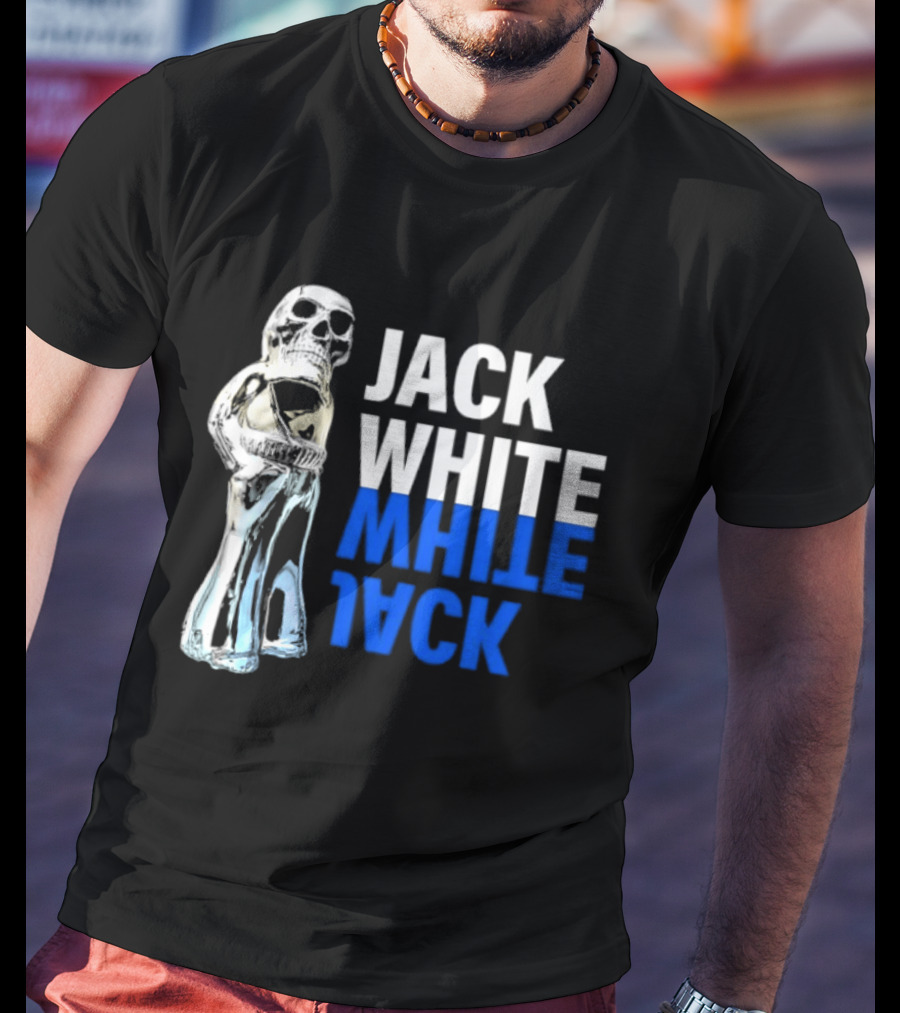 Jack White Rock Musician Skull Reflection T-Shirt