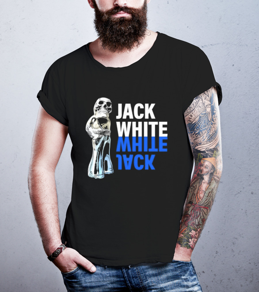 Jack White Rock Musician Skull Reflection T-Shirt