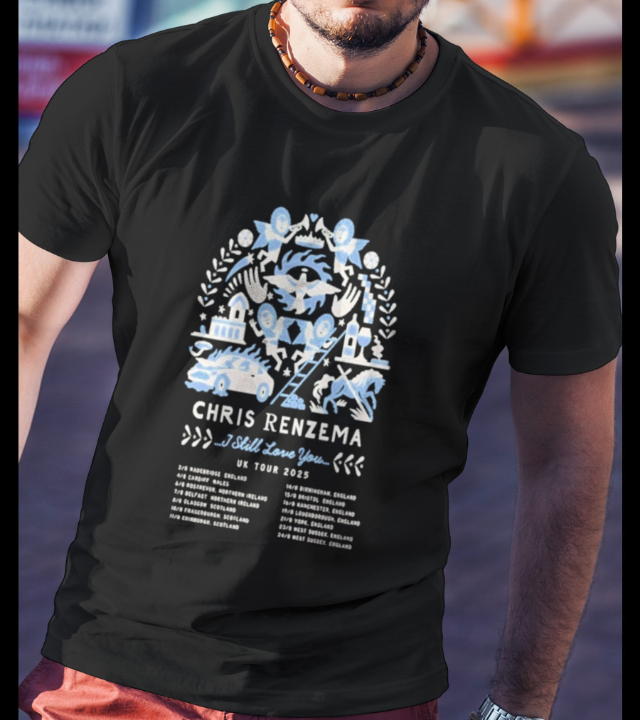 Chris Renzema I Still Love You UK Tour 2025 Concert Dates And Venues T-Shirt