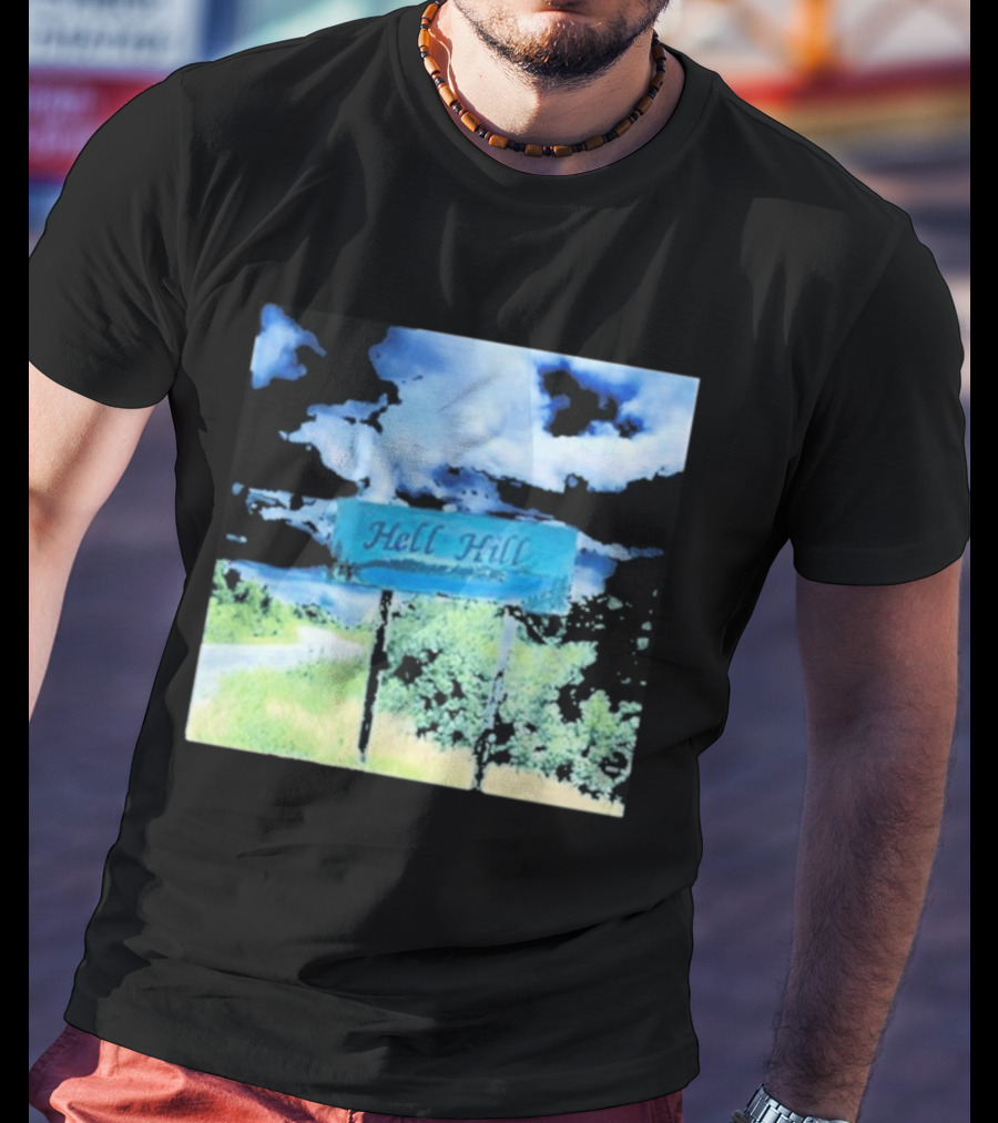 Elita Harkov Hell Hill Scenic Road Sign T-Shirt