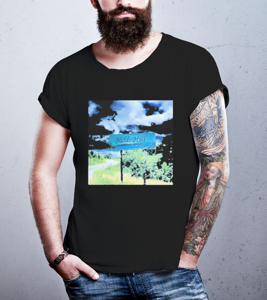 Elita Harkov Hell Hill Scenic Road Sign T-Shirt