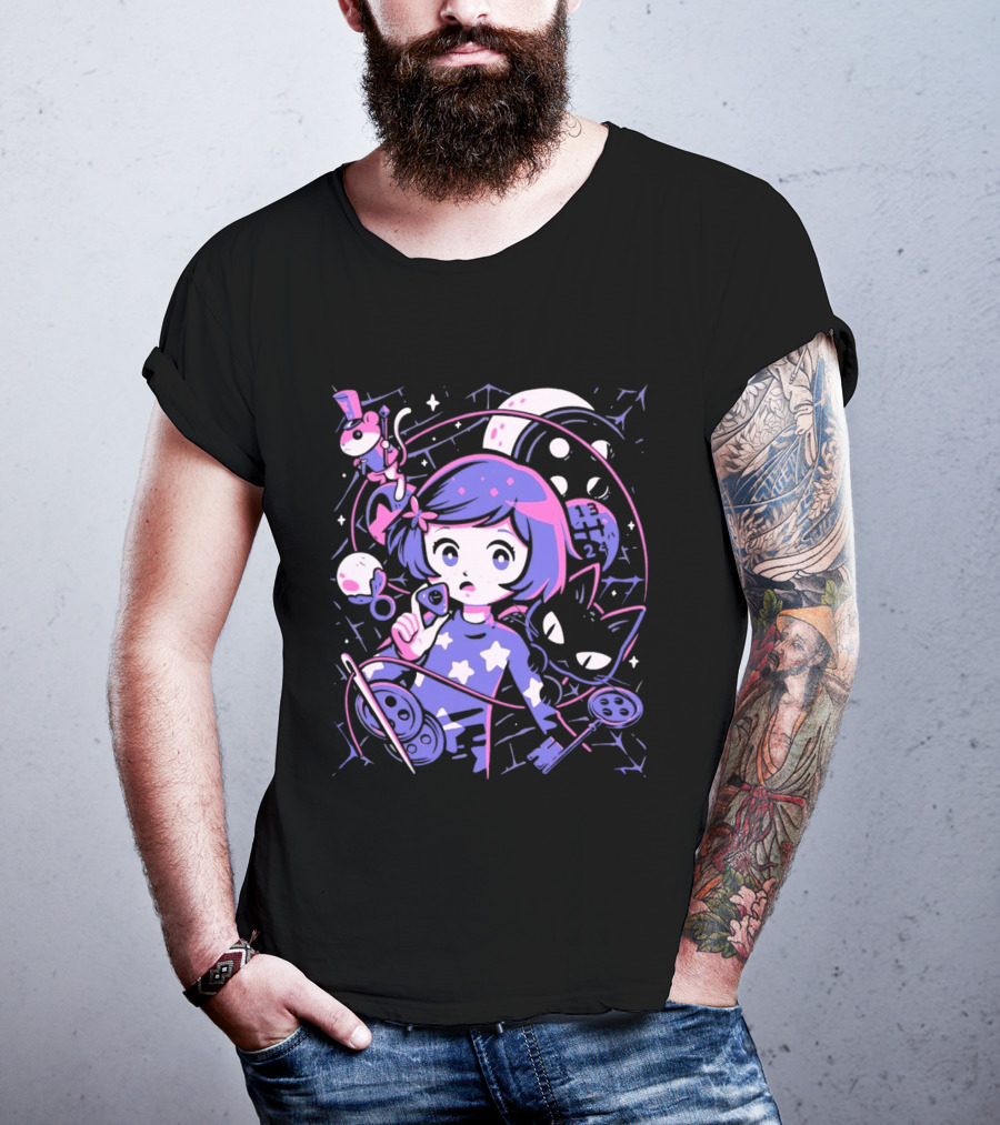 PixelEyeBat Moonlit Adventure Secret Portal Fantasy T-Shirt