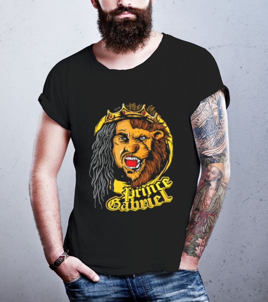 Prince Gabriel Regal Lion Face Crown Majesty T-Shirt