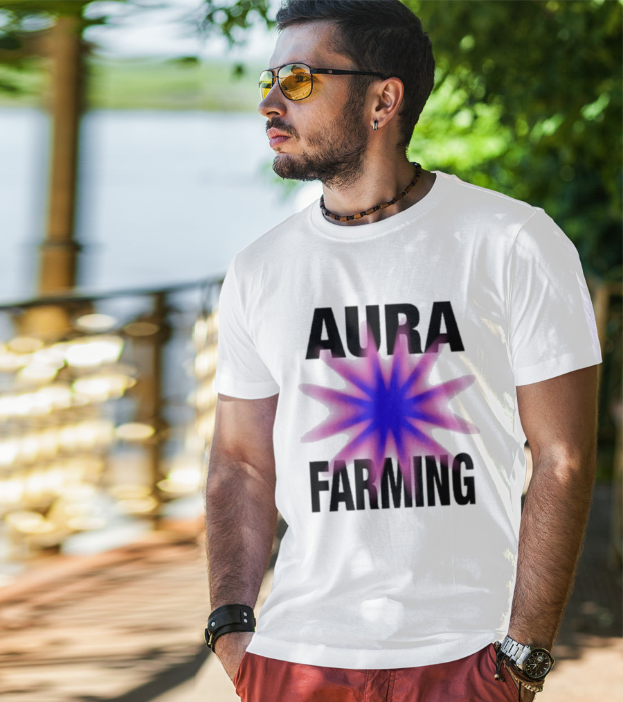 Farming Aura Starburst Energy Visual T-Shirt