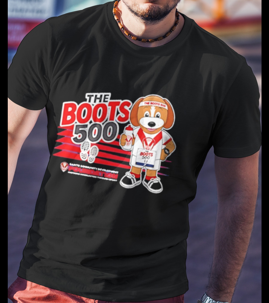 The Boots 500 Saints Community Development Foundation Adventures T-Shirt