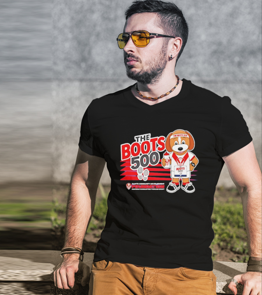 The Boots 500 Saints Community Development Foundation Adventures T-Shirt