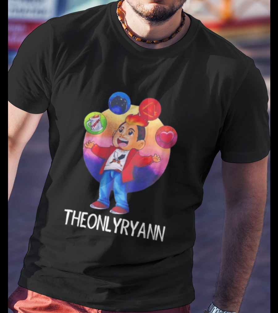 THEONLYRYANN Colorful Iconic YouTuber Gaming T-Shirt