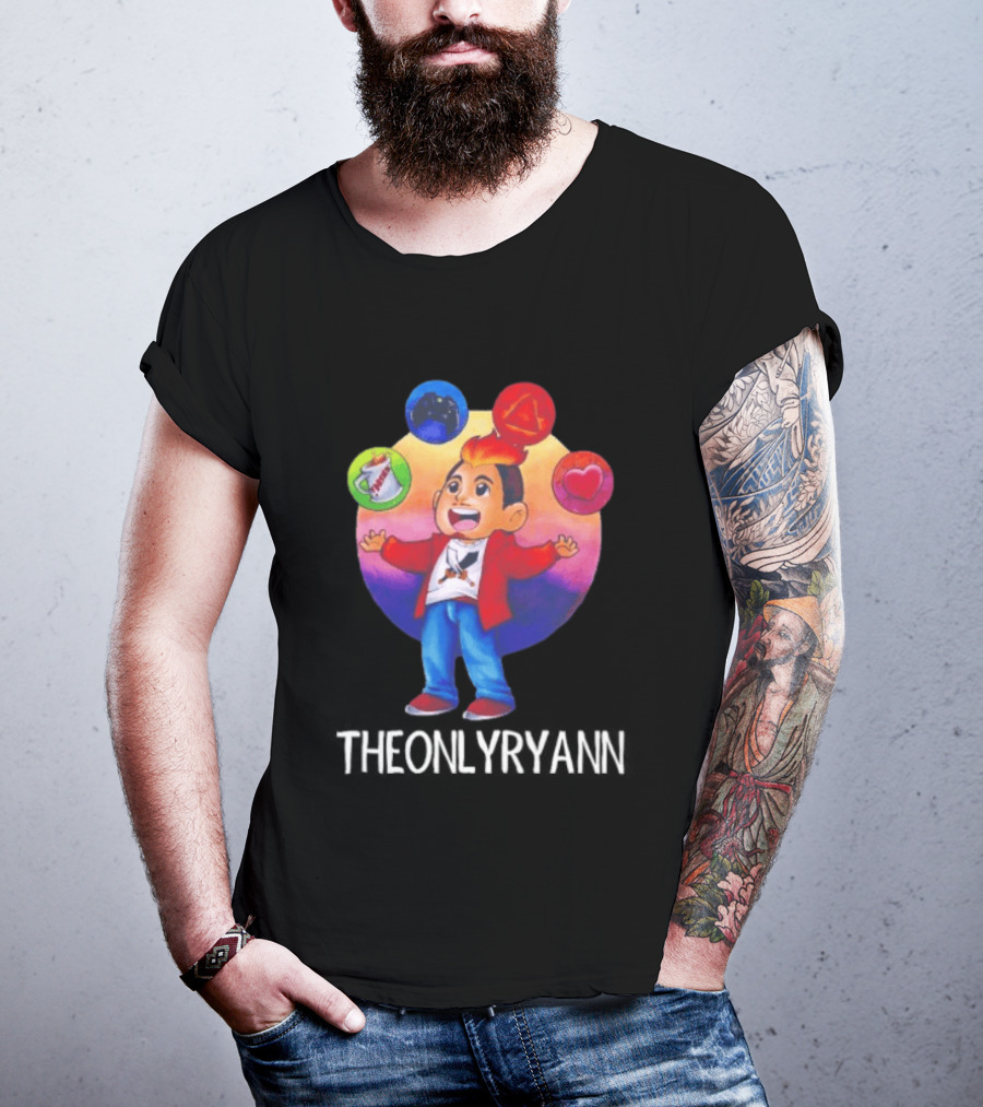 THEONLYRYANN Colorful Iconic YouTuber Gaming T-Shirt