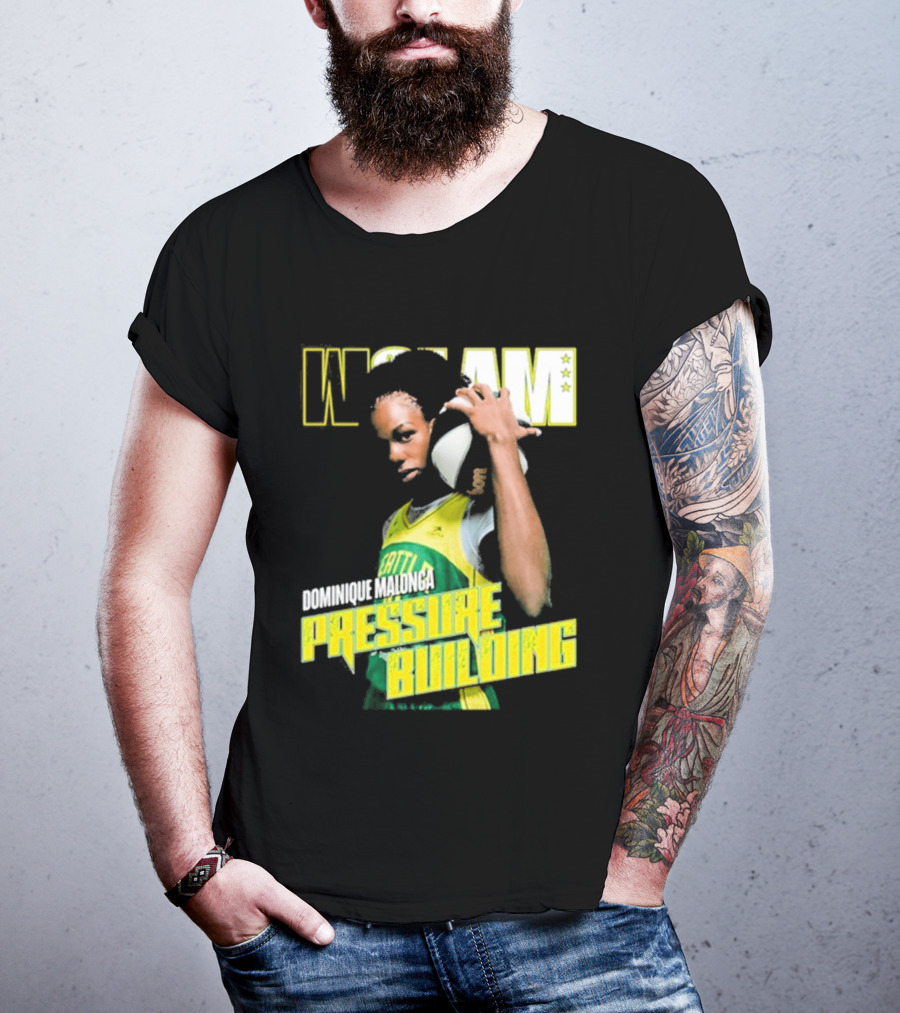 WSLAM Dominique Malonga Pressure Building Seattle Storm T-Shirt