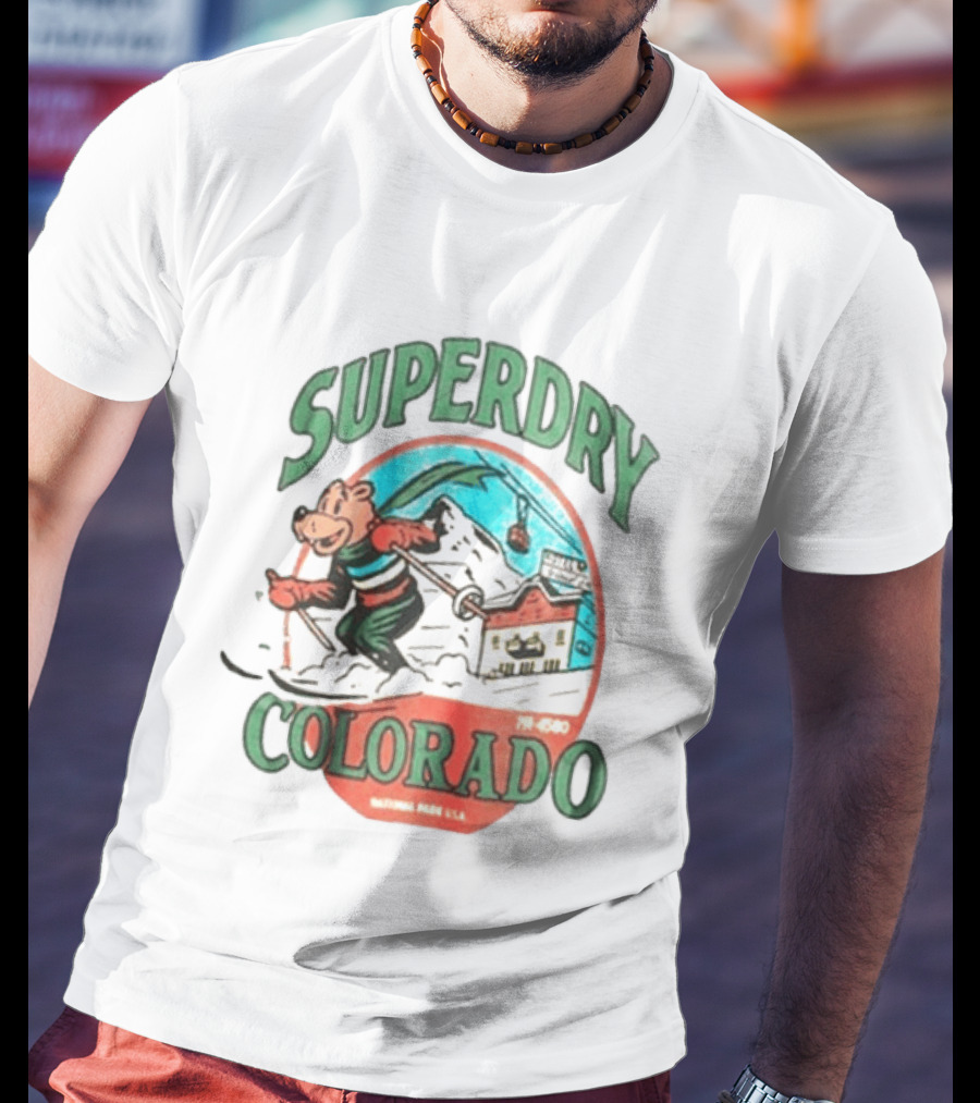 Superdry Colorado Skiing Bear National Park USA T-Shirt