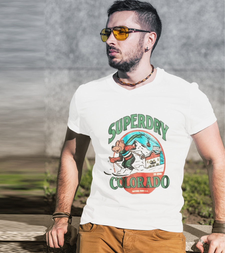 Superdry Colorado Skiing Bear National Park USA T-Shirt