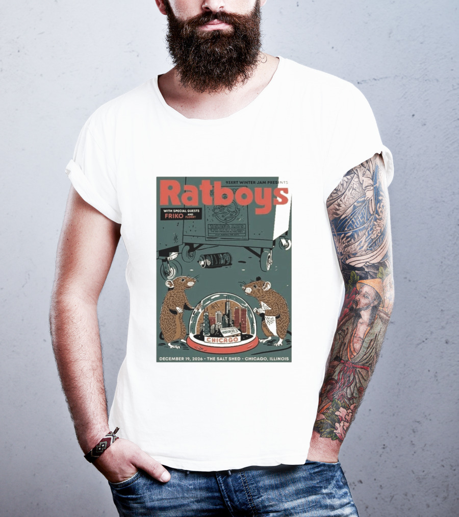 93XRT Winter Jam Ratboys Concert With Friko And Floory At The Salt Shed Chicago December 19 2026 T-Shirt