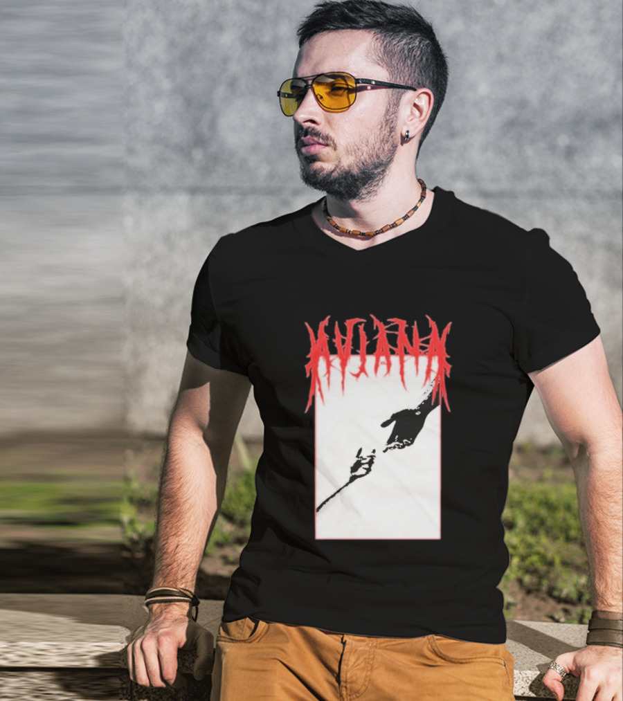 Aviana Death Corporation Hands Graphic Black And Red T-Shirt