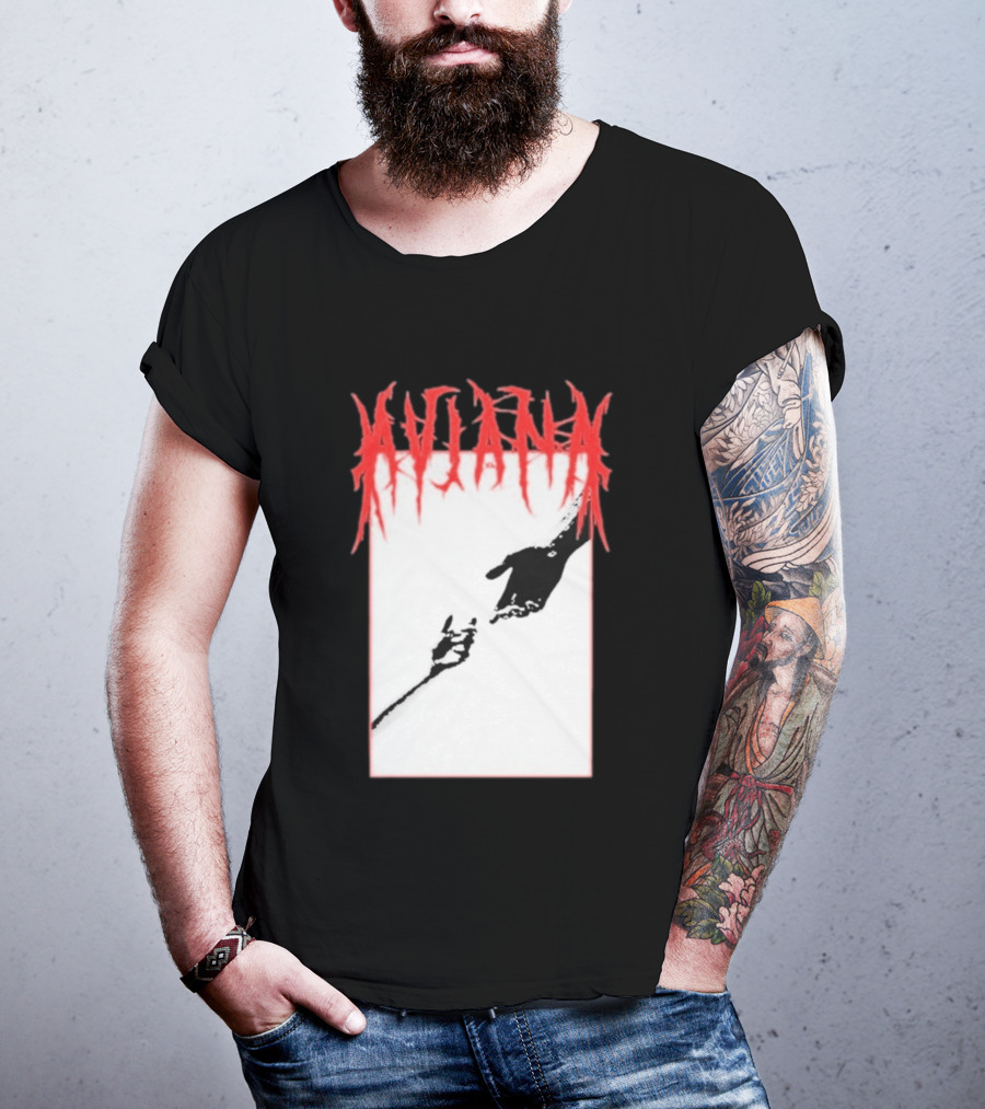 Aviana Death Corporation Hands Graphic Black And Red T-Shirt