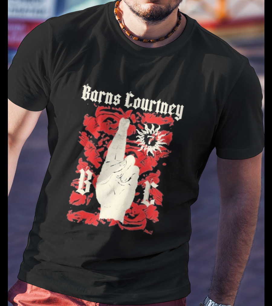 Barns Courtney Icon Roses Crossed Fingers V I C T-Shirt