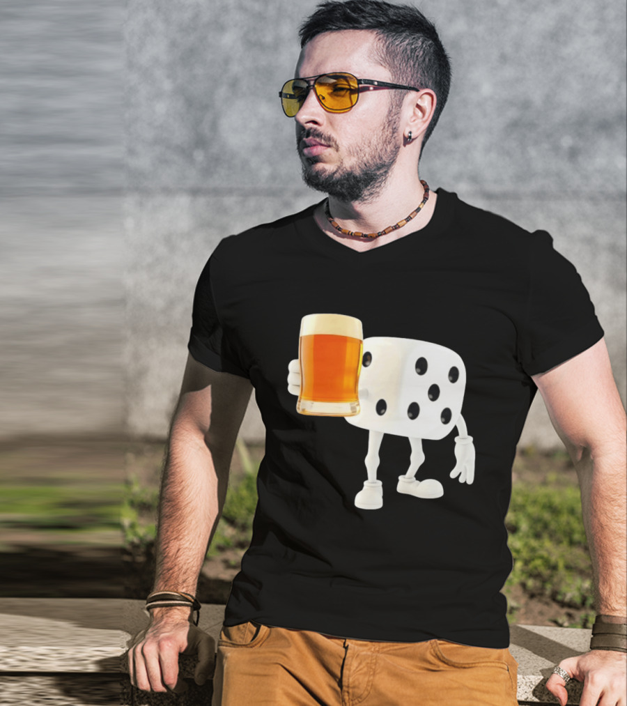 Dice Holding Beer Meme T-Shirt