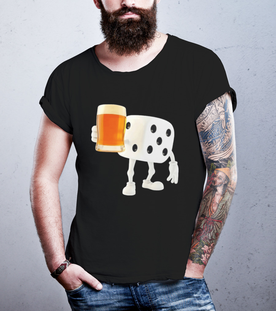 Dice Holding Beer Meme T-Shirt
