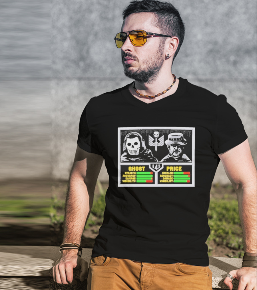 Call Of Duty Ghost Price Stealth Accuracy Damage Visibility 141 T-Shirt