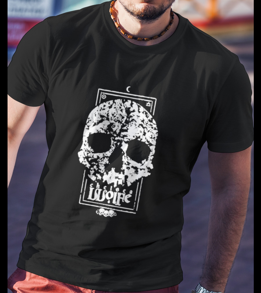 Chelsea Wolfe Skull Moon Phases Skeleton Flower T-Shirt