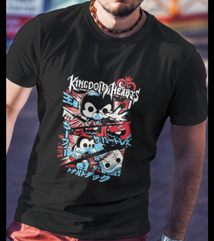 Kingdom Hearts Comic Pop Japanese Katakana Characters T-Shirt