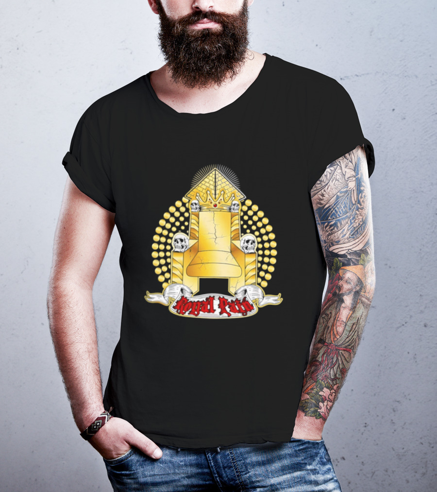 Kyng Wrestling Royal Throne And Crown Design Royal Pain T-Shirt
