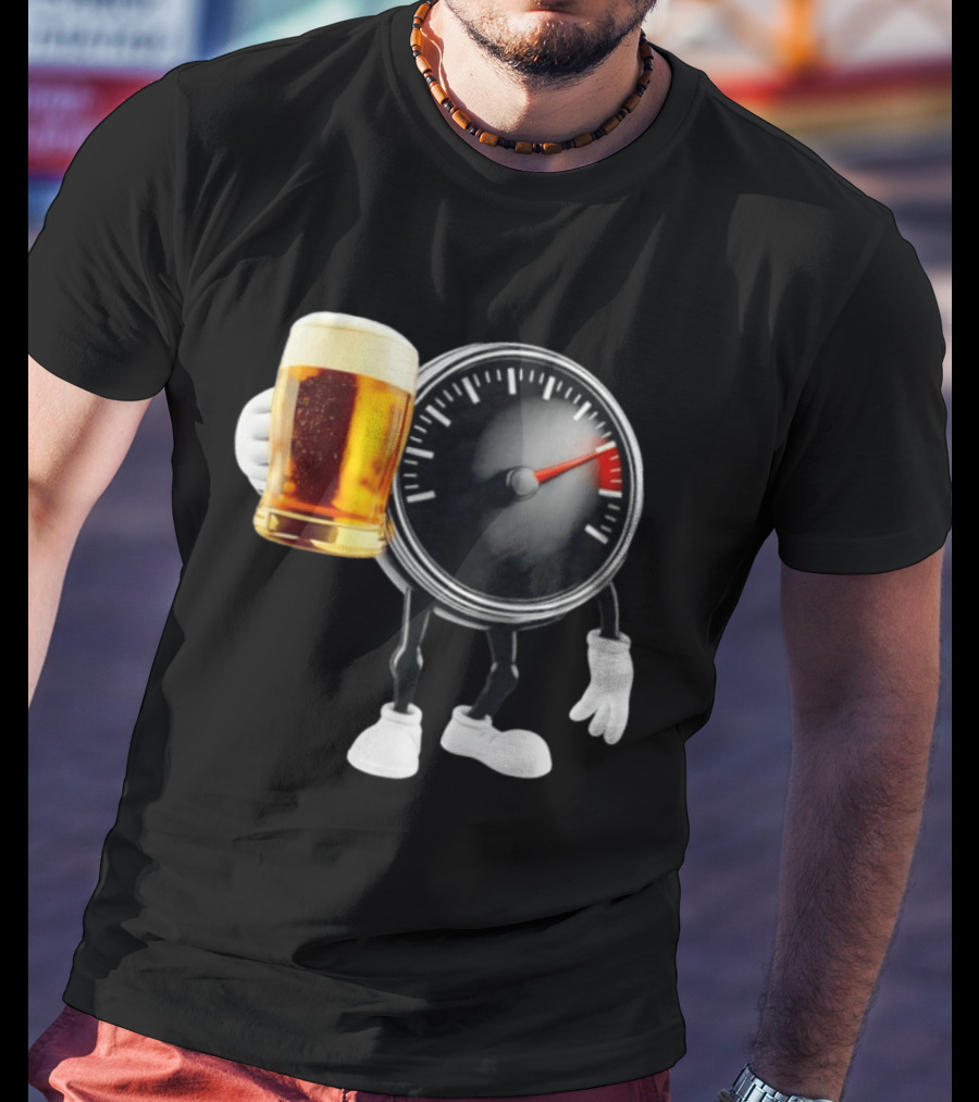 Speedometer Beer Gauge Fun Drinking Meter T-Shirt