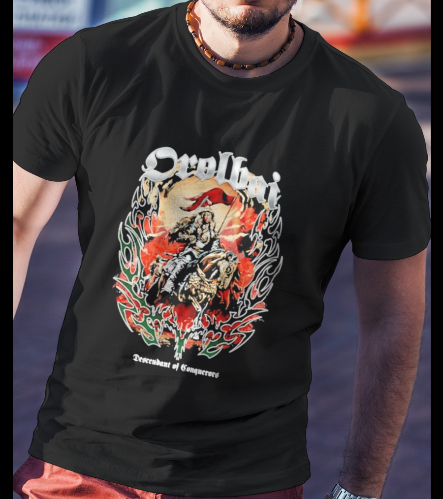 Orolbai Myktybek Descendant Of Conquerors Flame Warrior T-Shirt