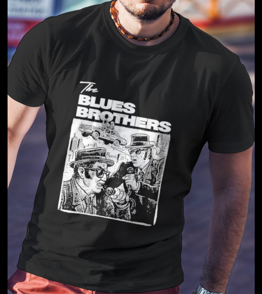The Blues Brothers John Belushi Dan Aykroyd Classic Movie Scene Iconic Moment T-Shirt
