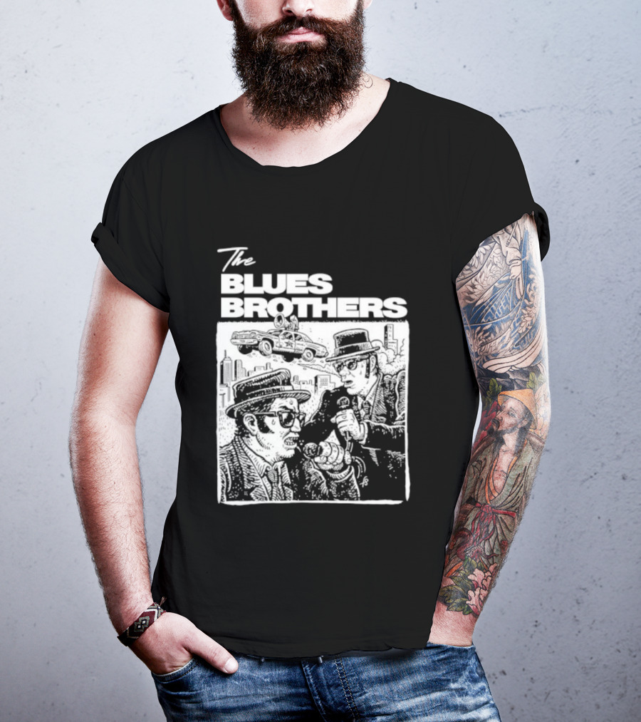 The Blues Brothers John Belushi Dan Aykroyd Classic Movie Scene Iconic Moment T-Shirt