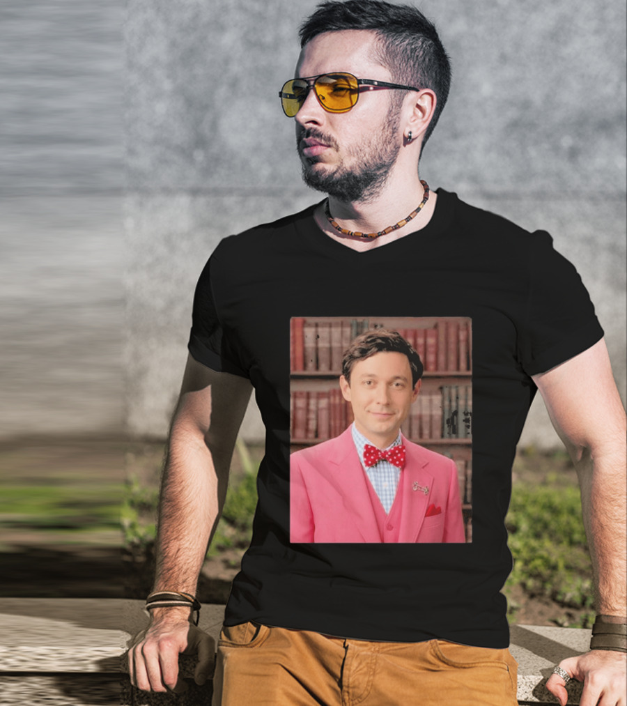 Pinky Herman Jon Ossoff Bow Tie Suit T-Shirt