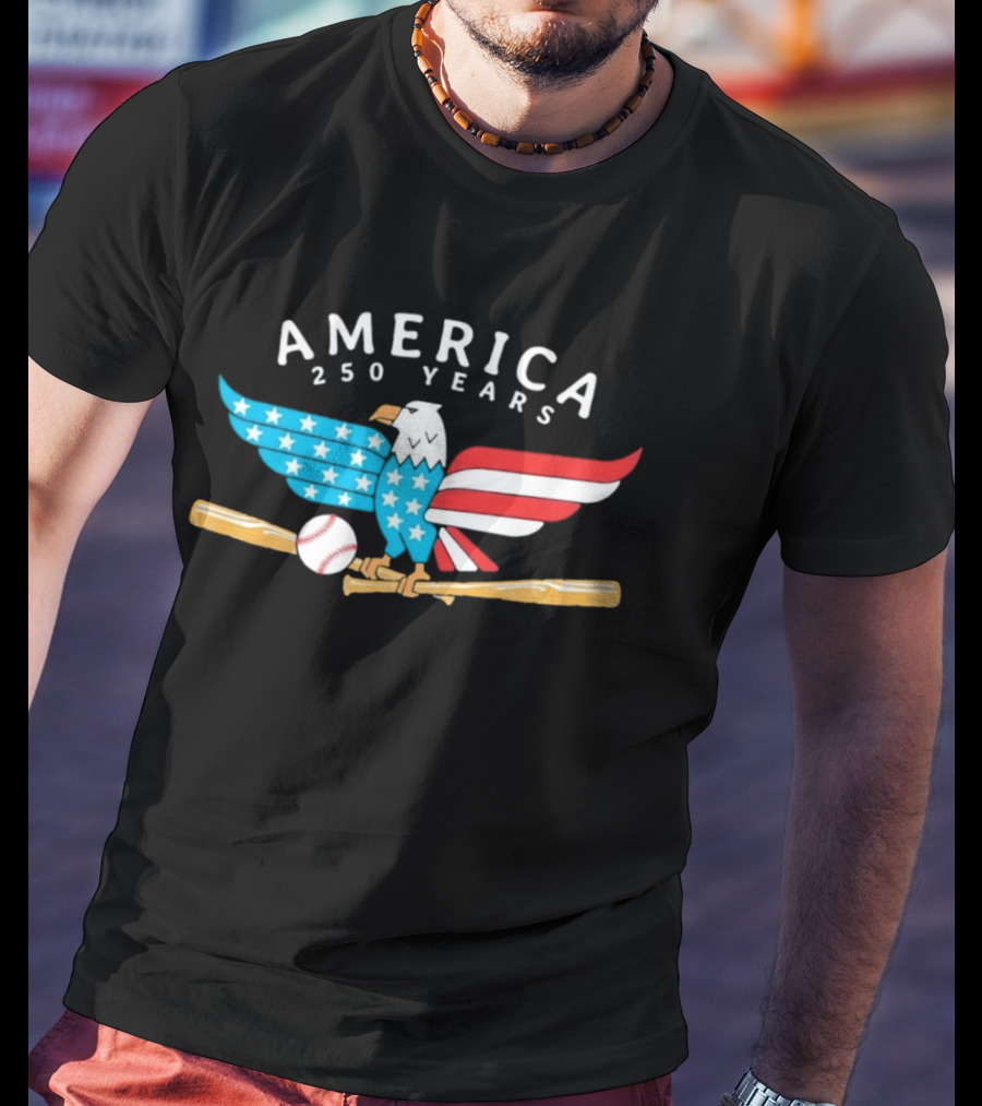 Schaumburg Boomers Independence Day America 250 Years Eagle Baseball Celebration T-Shirt
