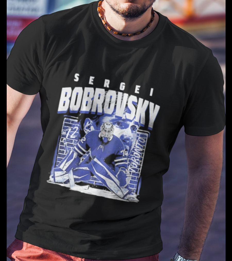 Sergei Bobrovsky #72 Brick Wall Toronto Maple Leafs Hockey Goalie T-Shirt