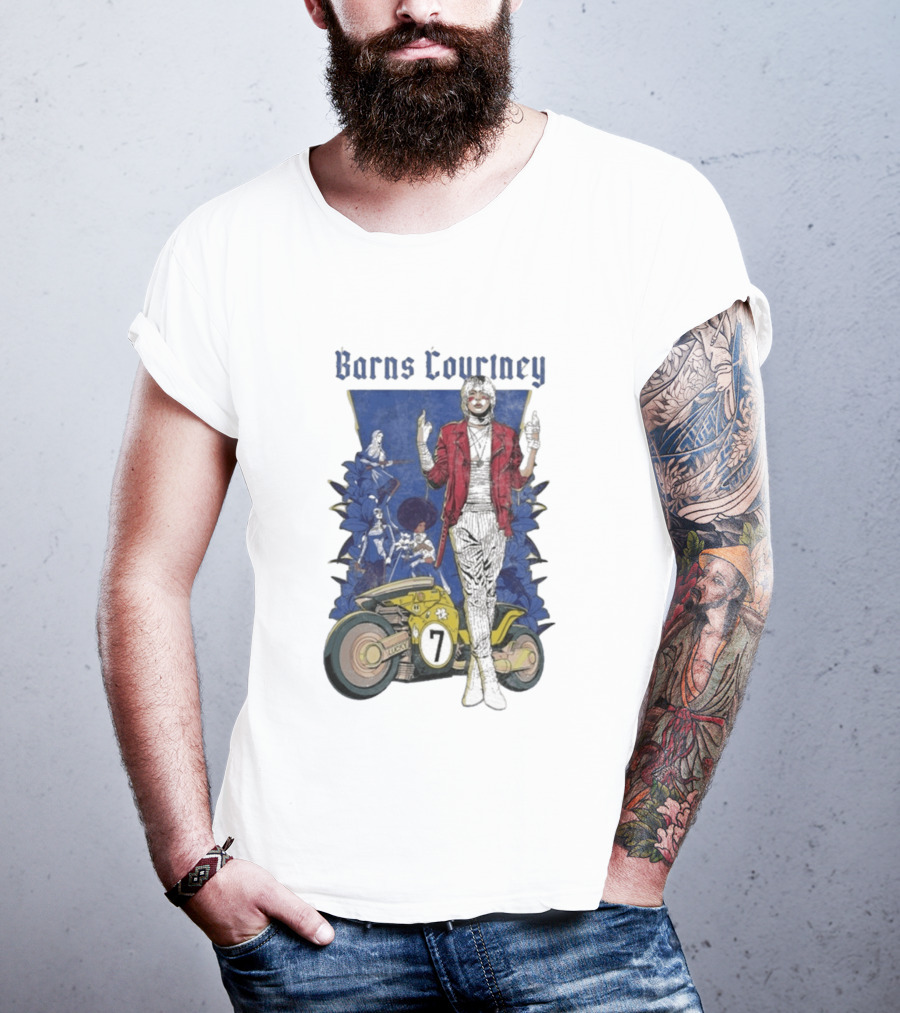 Barns Courtney Lucky 7 Anime Motorcycle And Music T-Shirt
