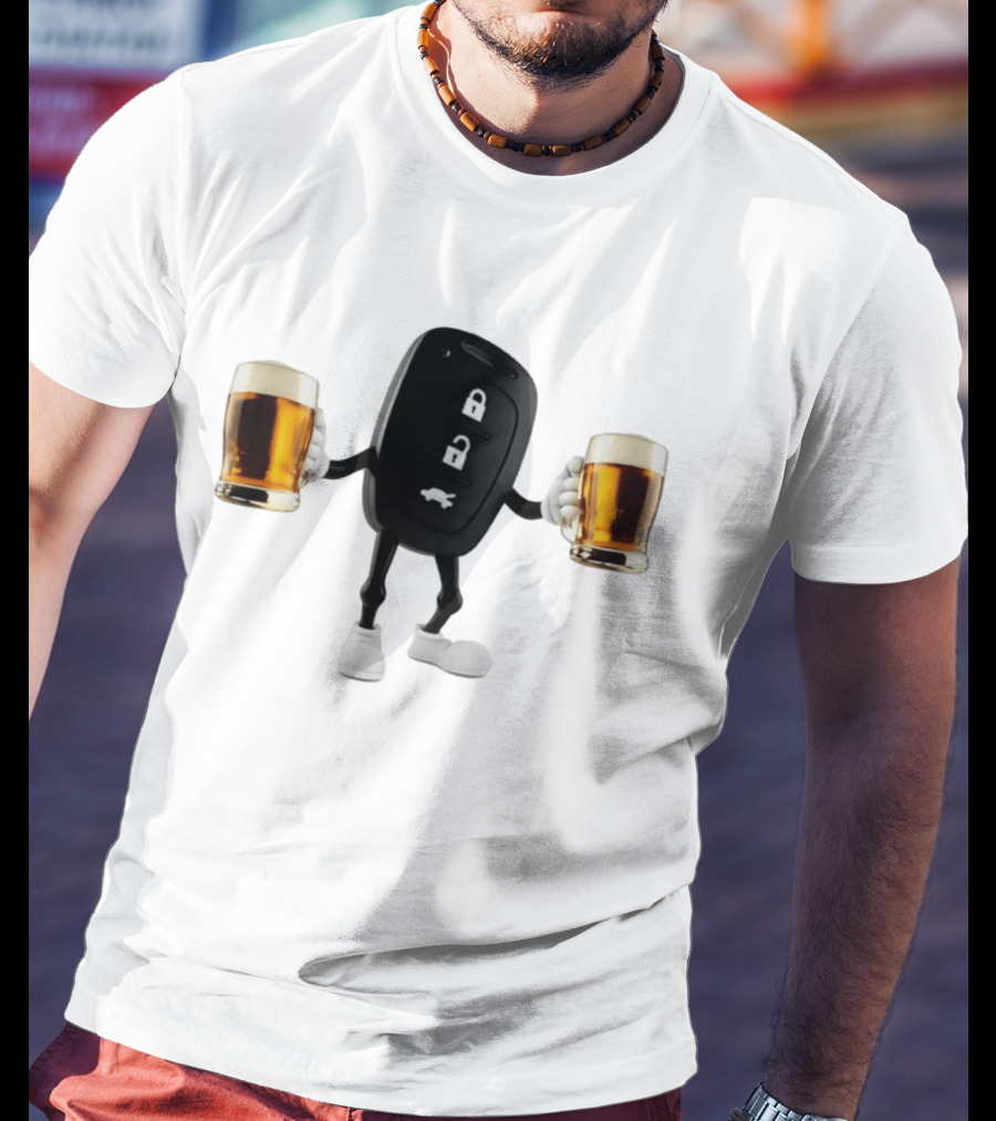 Car Keys Beer S Lock Unlock Funny Meme T-Shirt