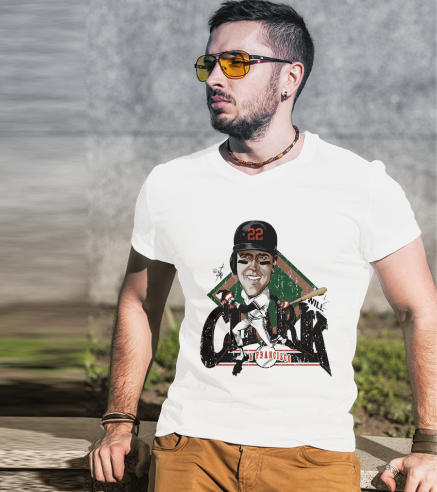 Will Clark San Francisco Giants 22 Bruce Stark Caricature T-Shirt