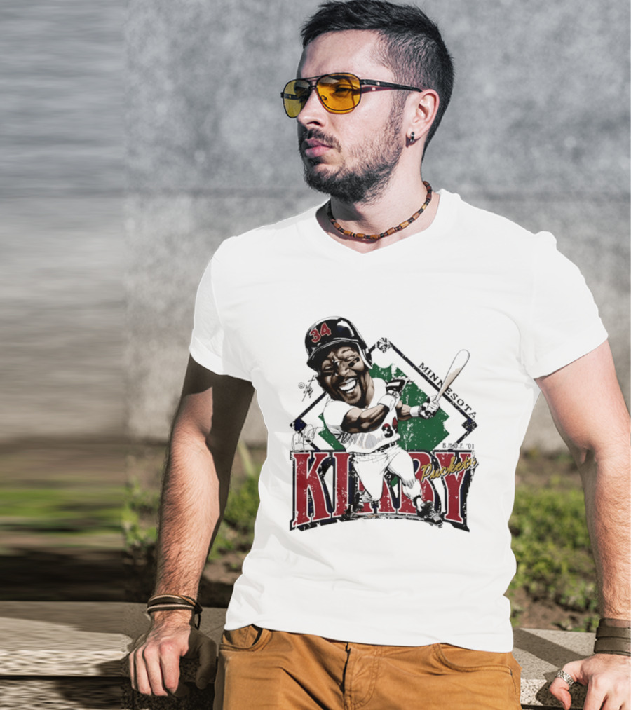 Kirby Puckett Minnesota Twins Bruce Stark Caricature Vintage Sports T-Shirt
