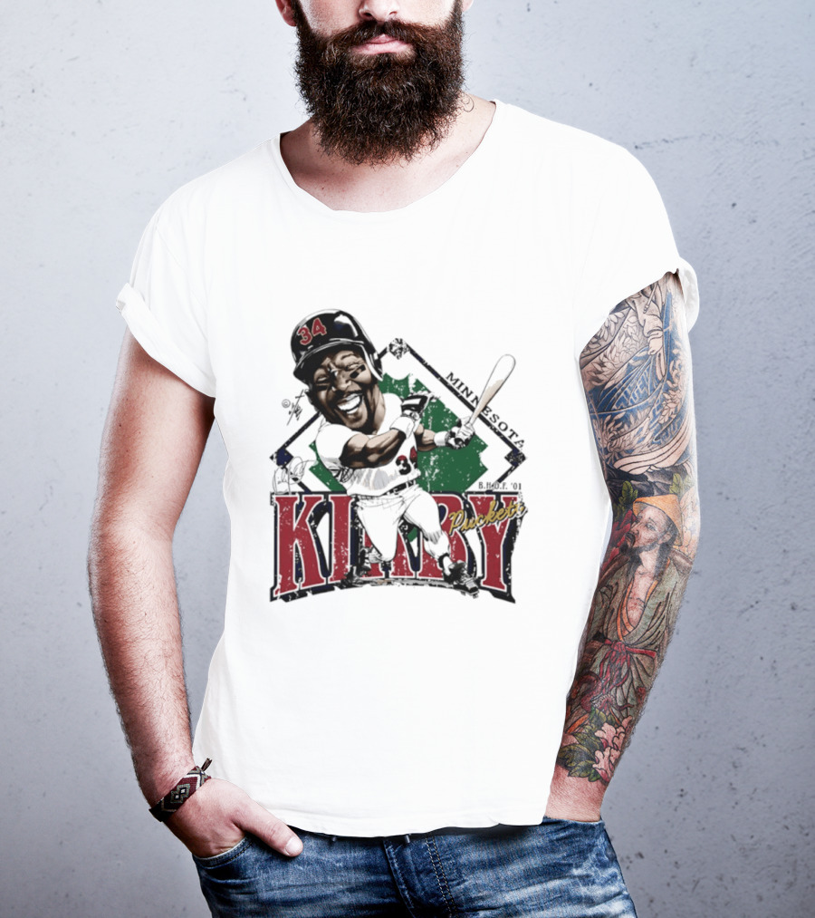 Kirby Puckett Minnesota Twins Bruce Stark Caricature Vintage Sports T-Shirt