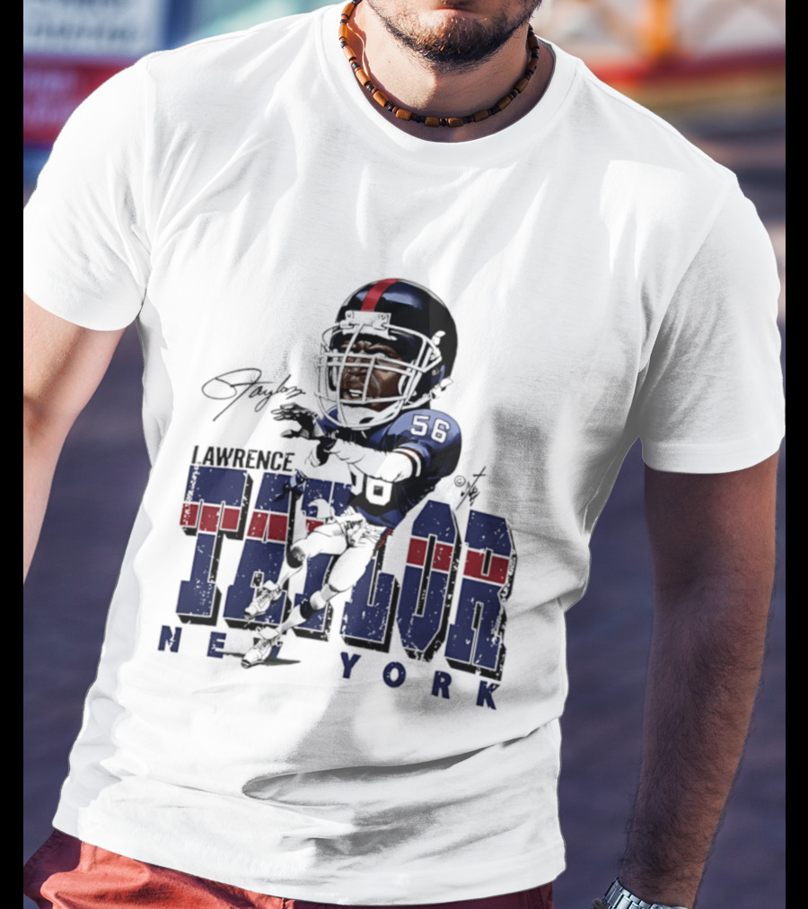 Lawrence Taylor New York Giants Bruce Stark Caricature 56 T-Shirt