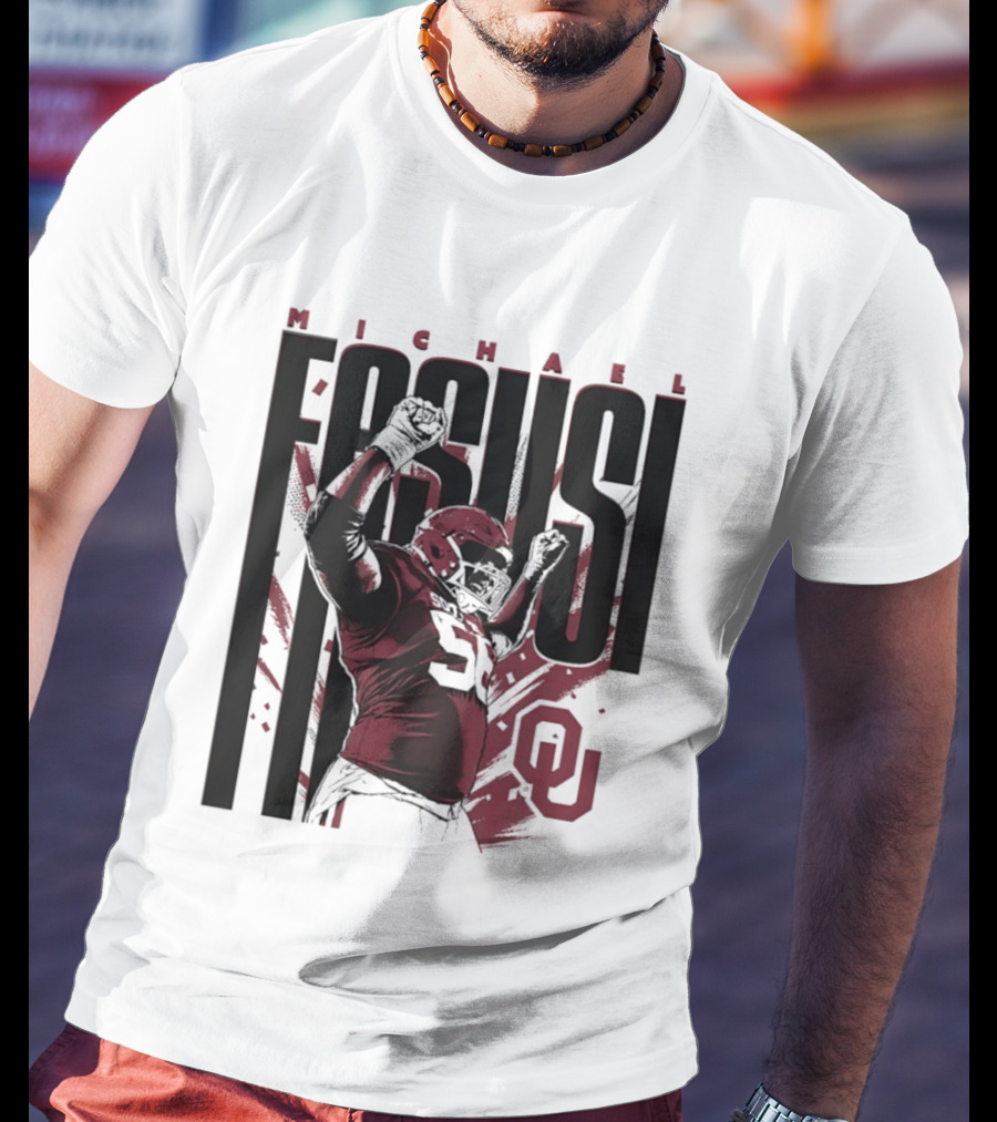 Michael Fasusi Oklahoma Sooners Football NCAA Player OU T-Shirt