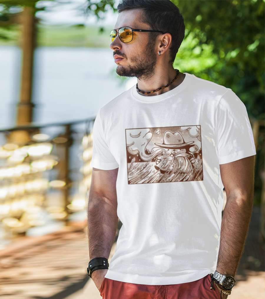 Pompompurin Detective Adventure In Wheat Field Sanrio Scene T-Shirt