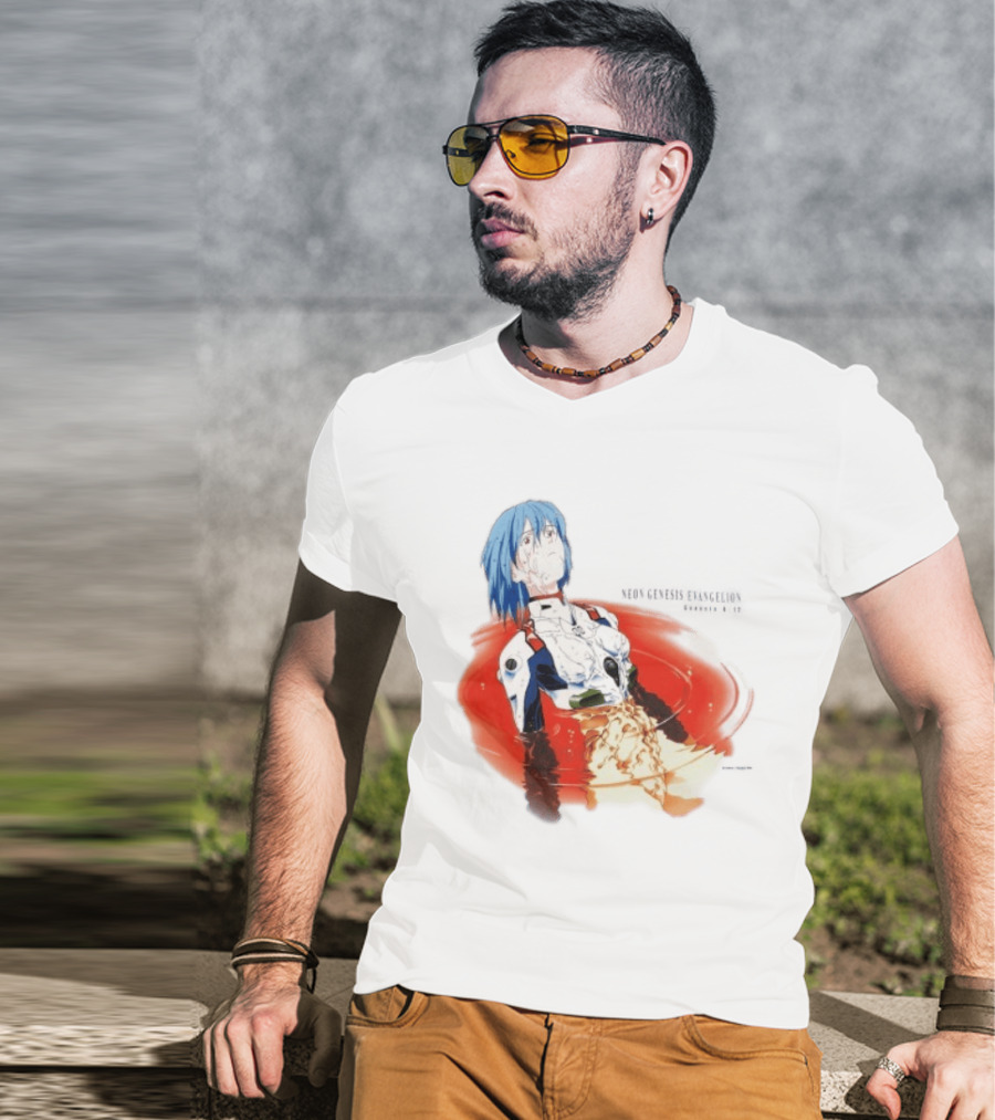 Rei Ayanami Neon Genesis Evangelion Genesis 0 12 Plugsuit Floating Red Liquid Scene T-Shirt