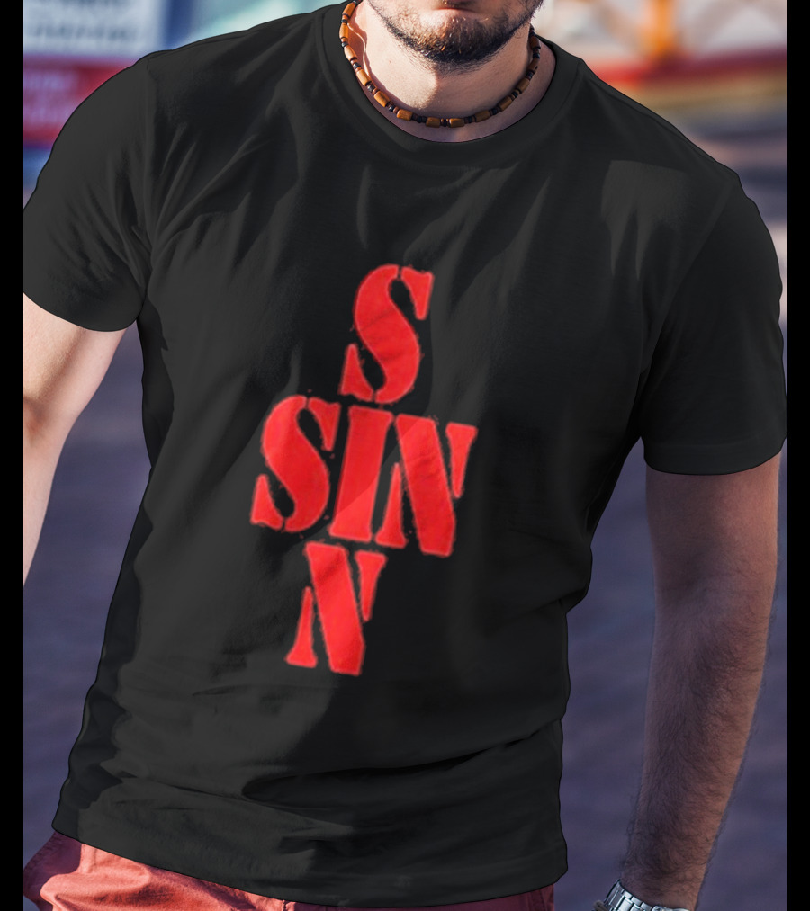21 Savage NYC SINN Red Sin Cross T-Shirt