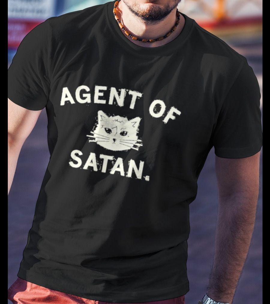 Agent Of Satan Cat Funny Cat Lover Humor T-Shirt