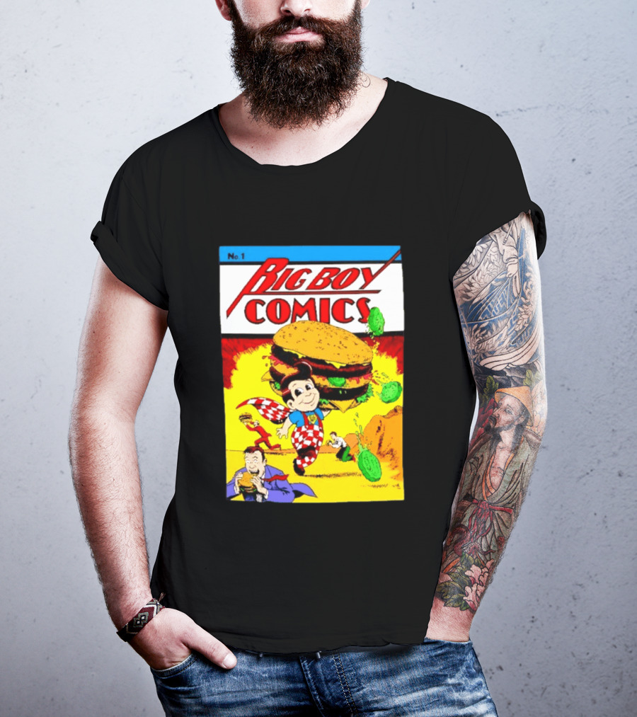 Big Boy Comics No 1 Hamburger Adventure Retro Comic Cover T-Shirt