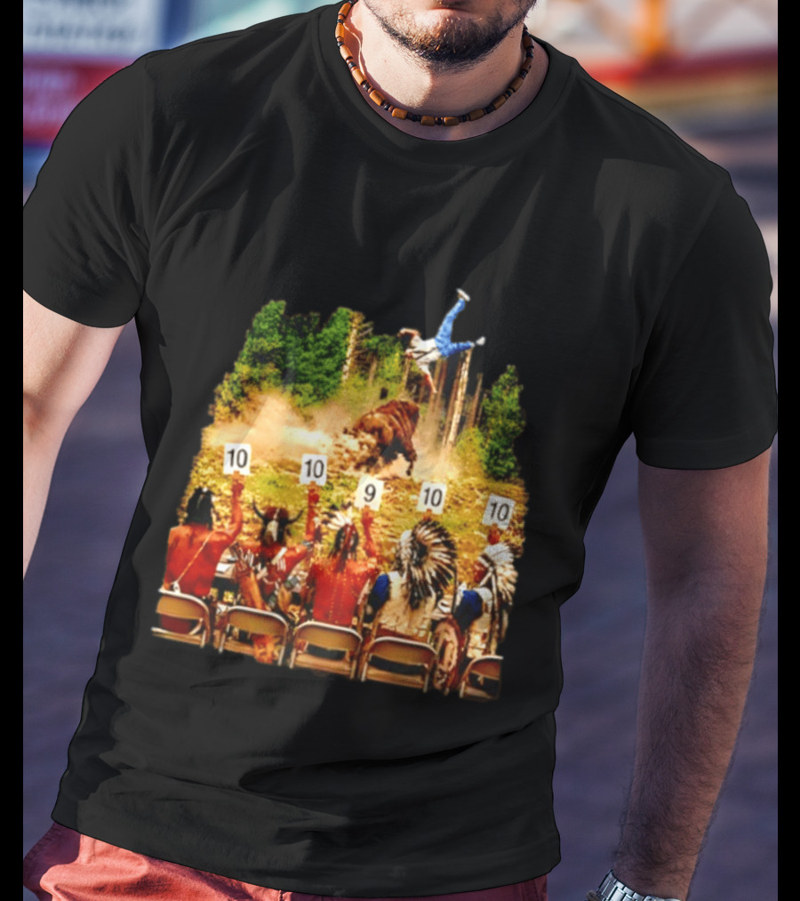 Bison Rodeo Incident Judges Score 10 9 10 T-Shirt