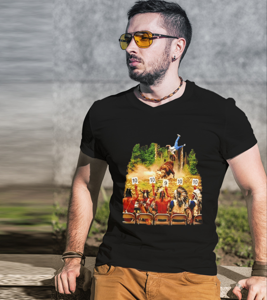 Bison Rodeo Incident Judges Score 10 9 10 T-Shirt