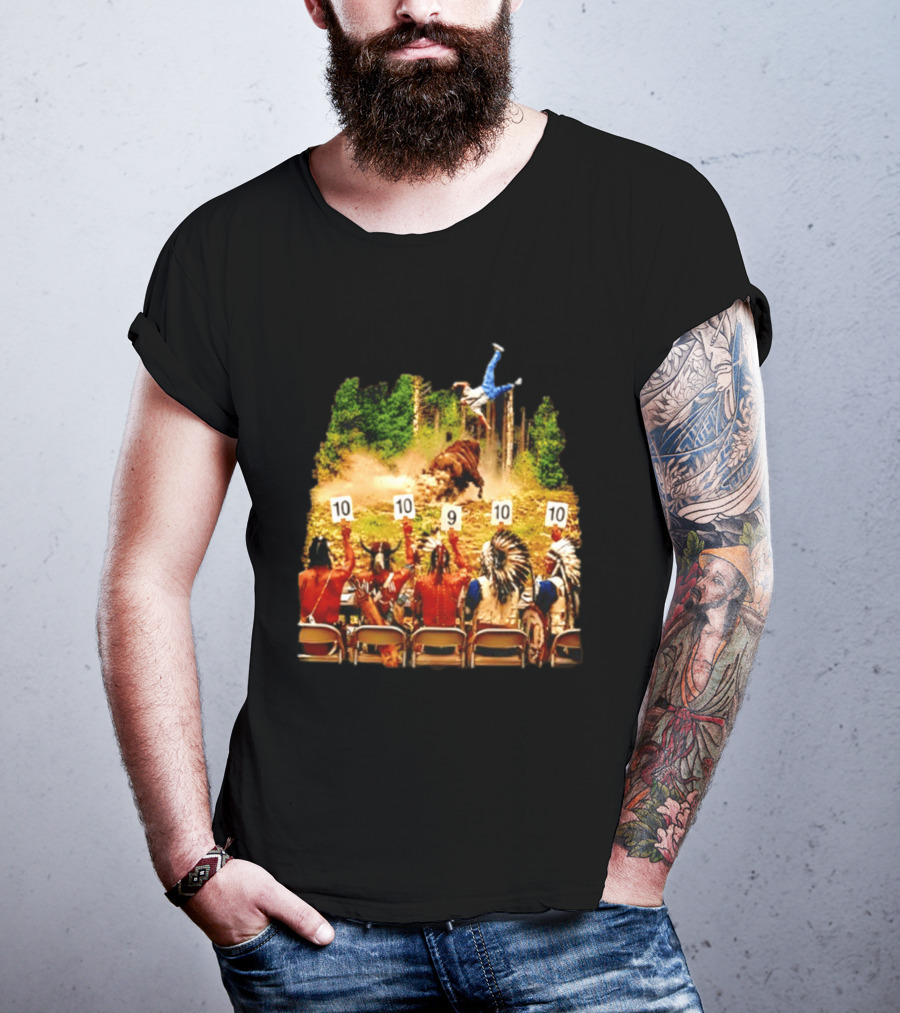 Bison Rodeo Incident Judges Score 10 9 10 T-Shirt