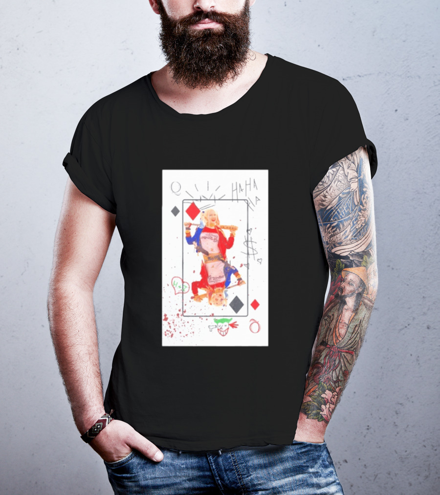 Harley Quinn Playing Card Queen HAHA DC Comics Joker T-Shirt