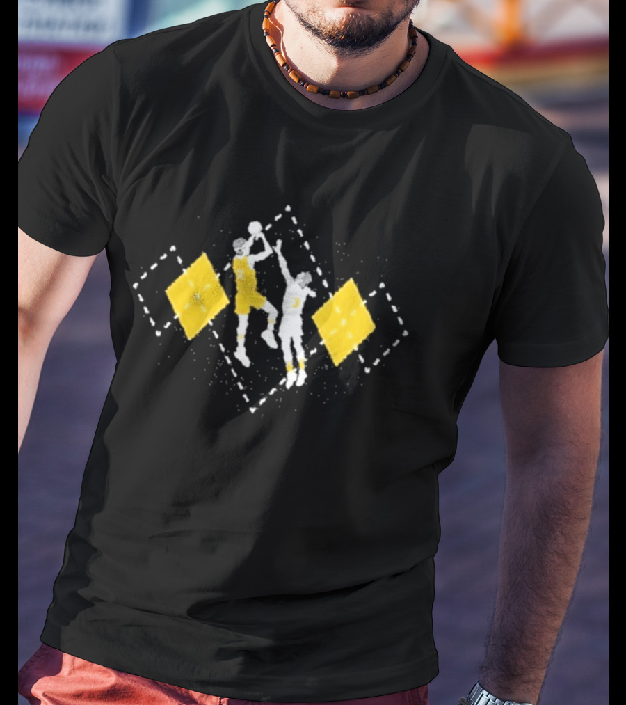 Hivemind Argyle Basketball Jump Shot Players With Yellow Diamond T-Shirt